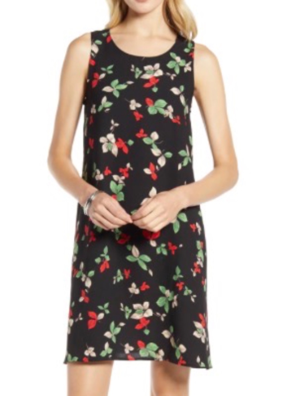 A-line mini dress floral, size small